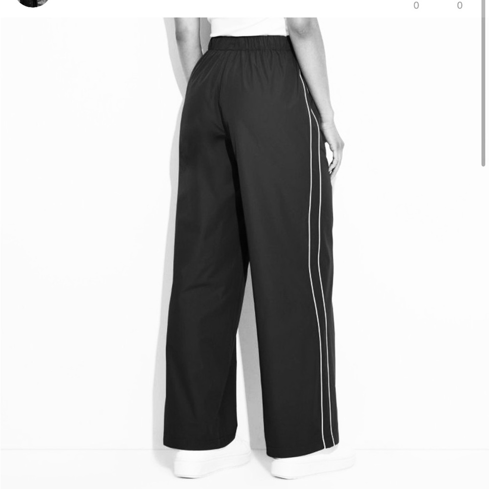 Vintage inspired black track pants